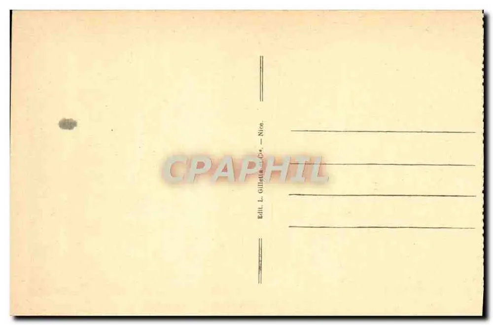Ansicht der Tal der Paillon und der Alpenkette — Excursion Intervallée — Édit. L. Gillet & Cie, Nice - Rückseite
