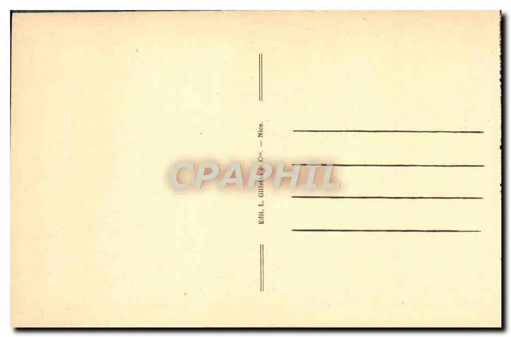 Environs de PEIRA-CAVA (A.-M.) — Floresta de Turini — Editor L. Gillet & Cie, Nice - Verso