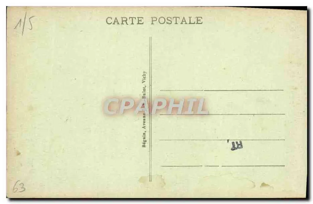 Clermont-Ferrand — A Prefeitura — Ideal, n° 4032 - Verso