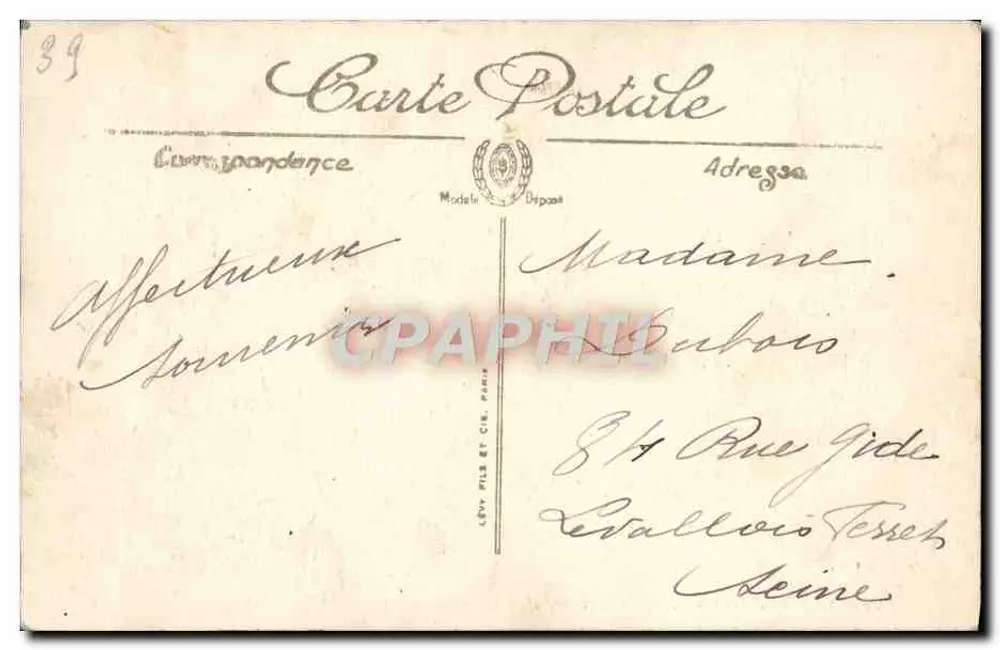 Saint-Malo — Die Große Strandpromenade und das Schloss — LL. — Verlag LL. Nr. 122 - Rückseite