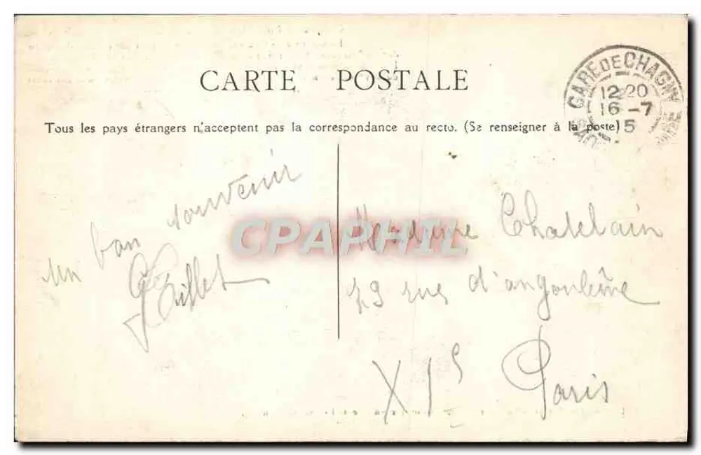 Schloss Marguerite de Bourgogne (Couches) — Geschichte und Beschreibung — Verlag unbekannt - Rückseite