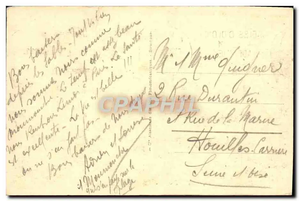 Les Sables d'Olonne — Le Ramblat et la Plage — Éditeur : Alamanche des Phénoménalistes, n°3 - Rückseite