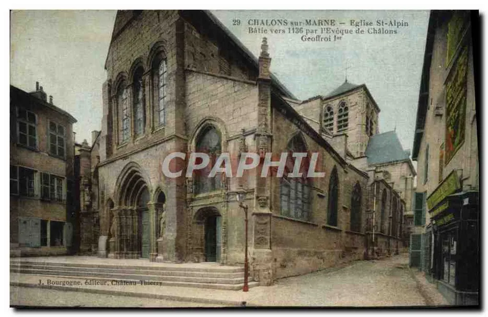 Chalons-sur-Marne — Igreja de São Alpino — J. Bourgogne, Château-Thierry - Frente