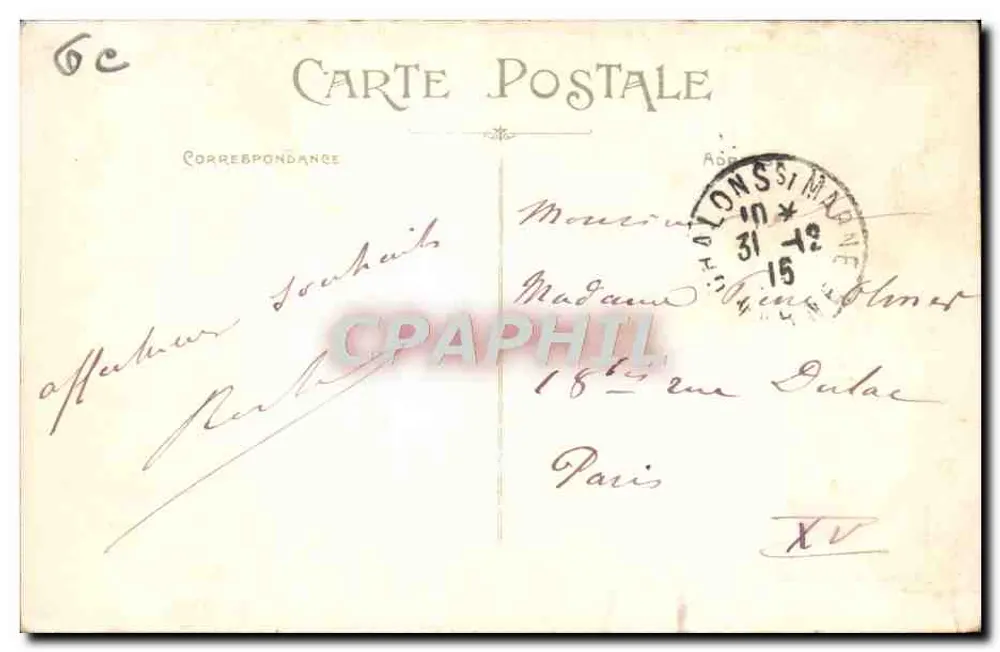 Chalons-sur-Marne — Igreja de São Alpino — J. Bourgogne, Château-Thierry - Verso