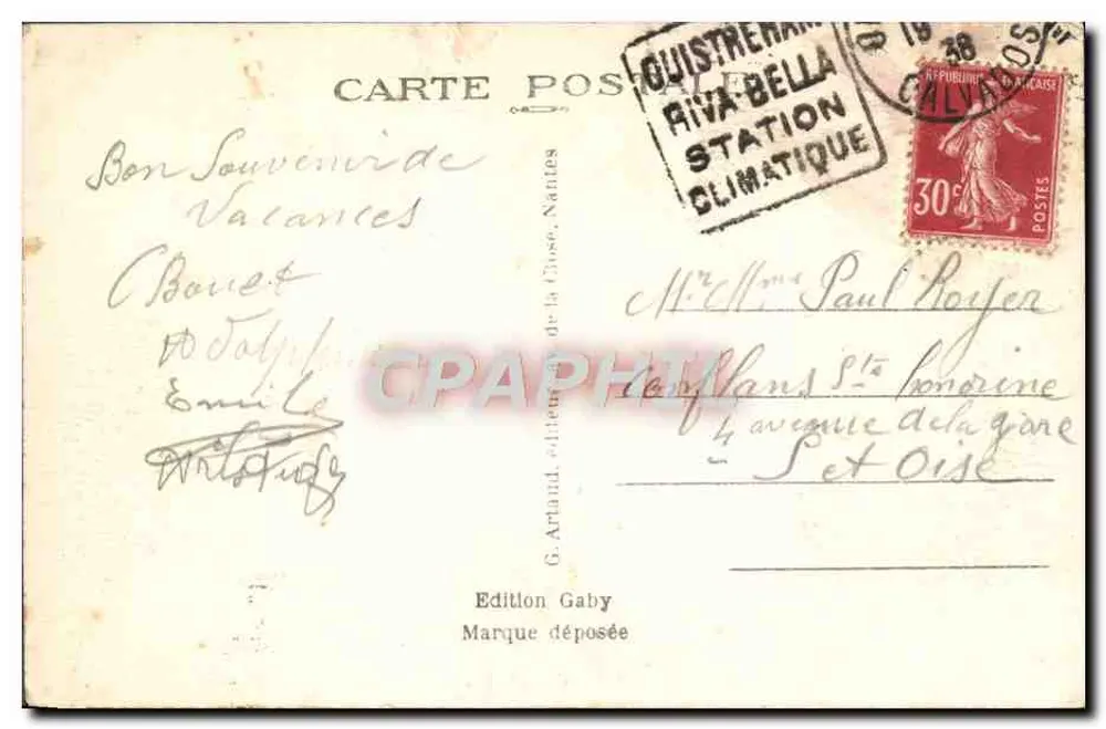 Ouistreham-Riva-Bella (Calvados) — A Igreja — Edição Gaby n°57 - Verso