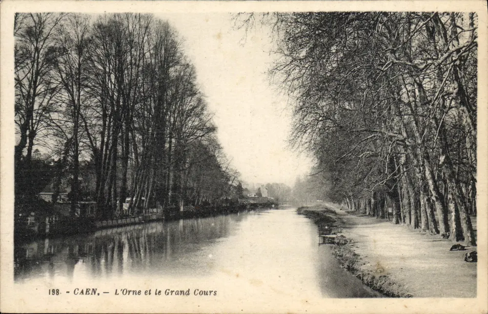 Caen — O Canal da Orne e o Grand Cours — G. Arlaud, Nantes - Frente