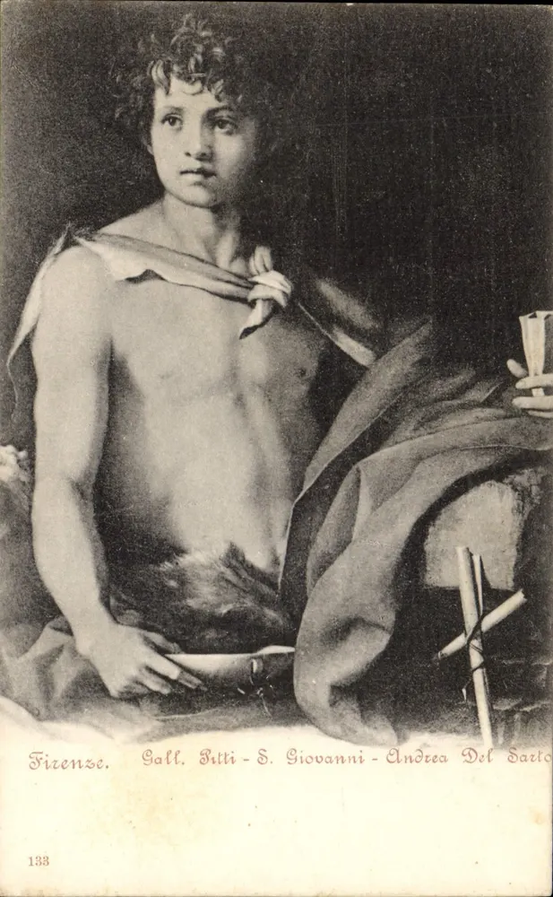 Heiliger Johannes der Täufer - Andrea del Sarto — Galerie Pitti, Florenz - Vorderseite