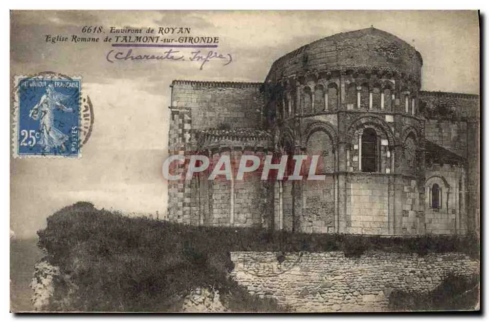 Römische Kirche von Talmont-sur-Gironde — In der Nähe von Royan — Verlag Charoute, Nr. 6618 - Vorderseite