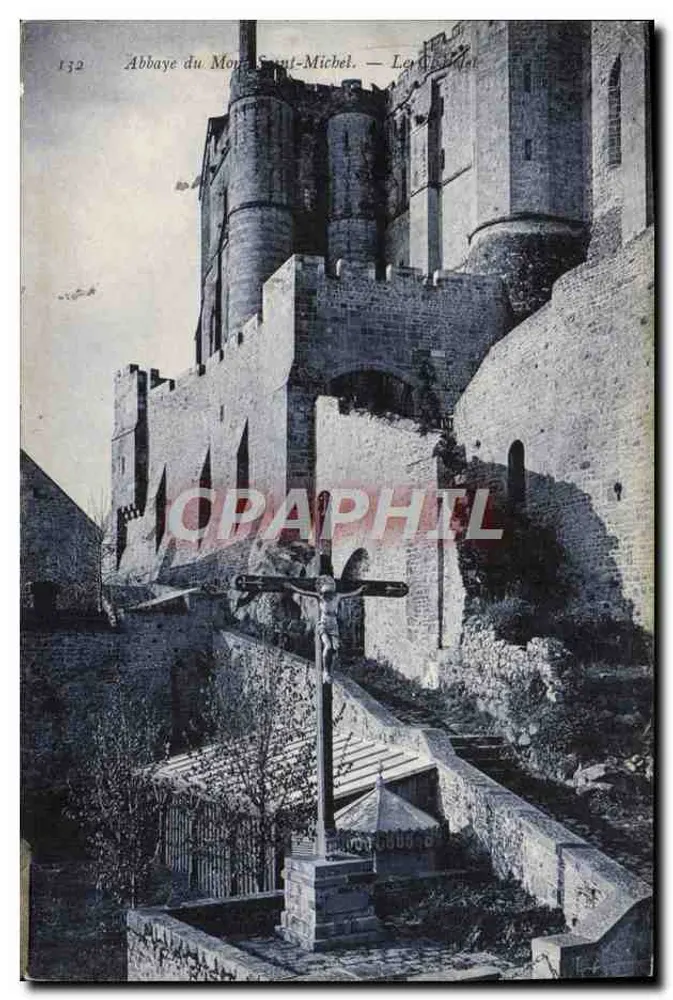 Abadia do Mont-Saint-Michel — O Claustro — Editor Léon Cadel - Frente