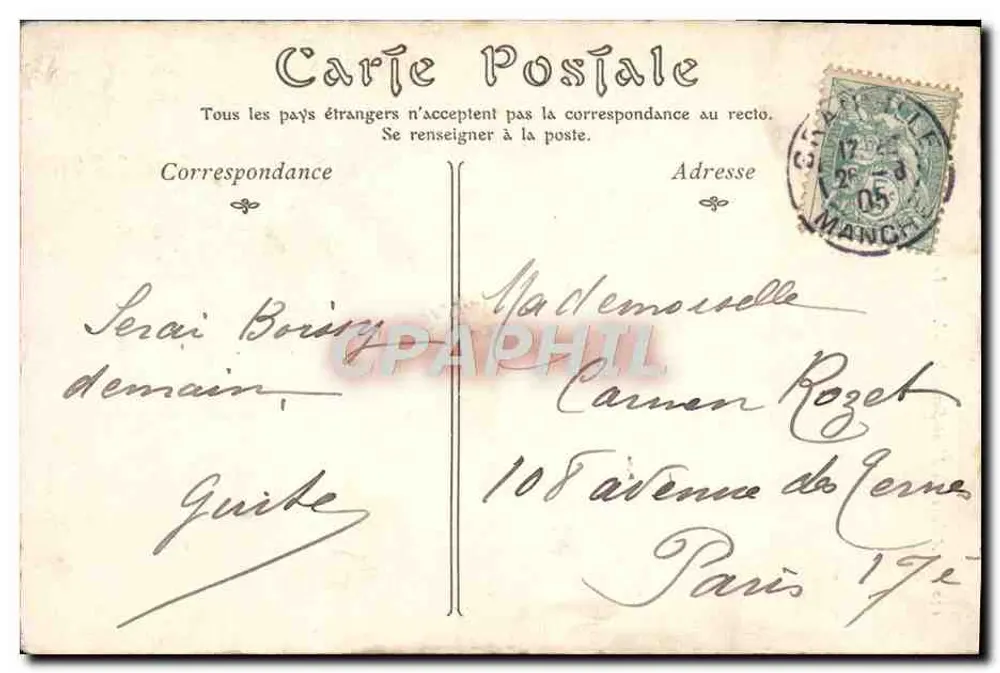 Abadia do Mont-Saint-Michel — O Claustro — Editor Léon Cadel - Verso