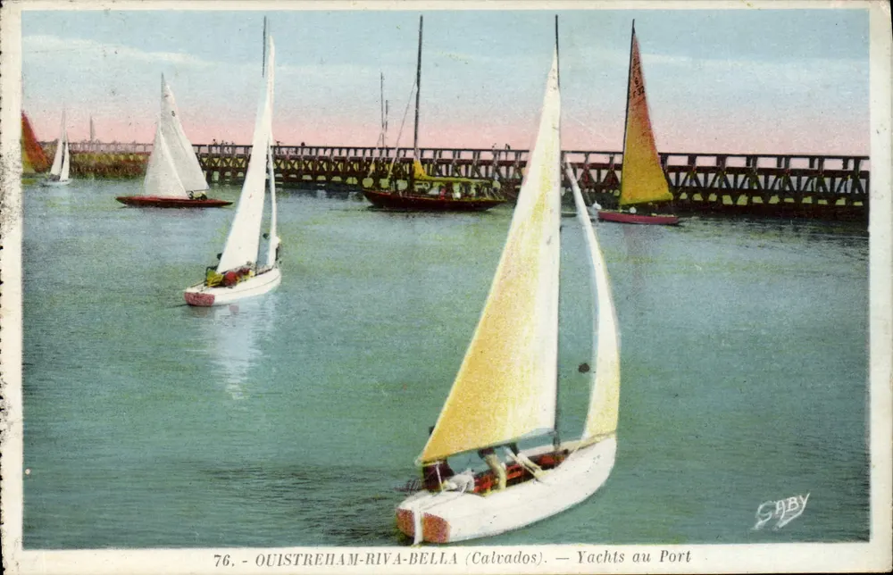 Ouistreham-Riva-Bella (Calçados) — Yachten am Hafen — G. Artaud, ed. Gaby - Vorderseite