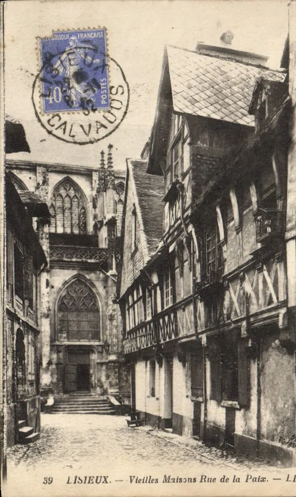 Lisieux — Alte Häuser in der Rue de la Paix — Verlag Lévy et Hérouin, n°39 - Vorderseite