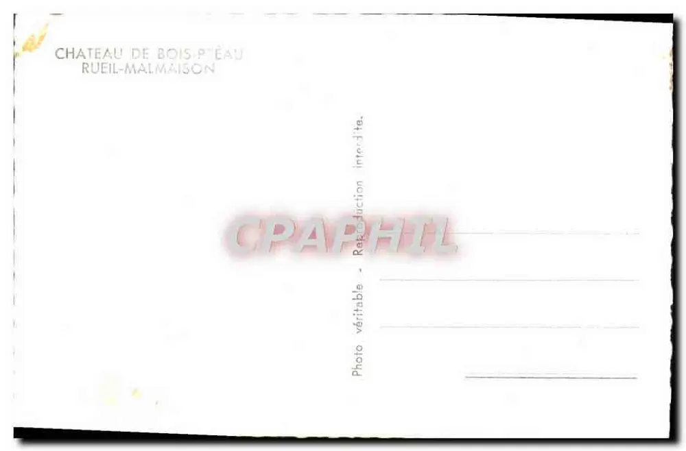 Castelo de Bois-Péau — Rueil-Malmaison — editor desconhecido - Verso