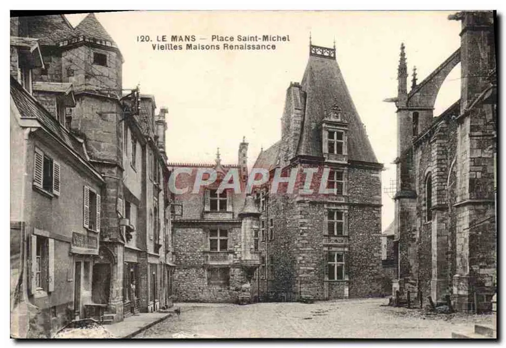 Le Mans — Place Saint-Michel — Alte Renaissance-Häuser — n°120 - Vorderseite
