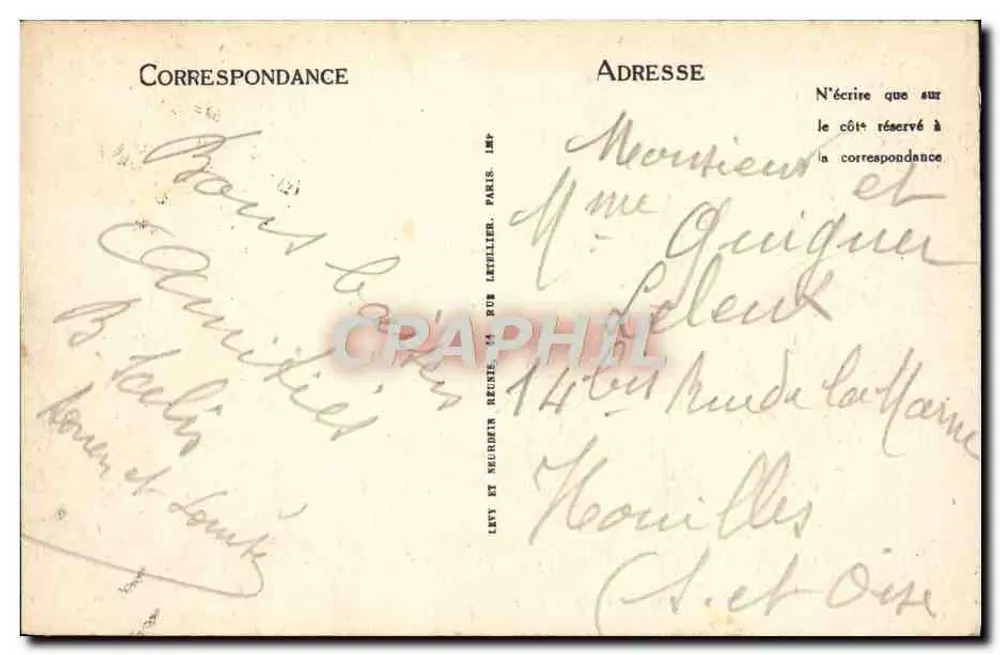 Biarritz — Il Rocher de la Vierge — LL - Verso