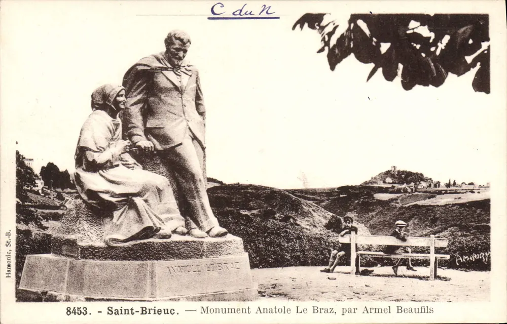 Saint-Brieuc — Monument Anatole Le Braz, por Armel Beauffils — Edições d'Art Hamonic - Frente