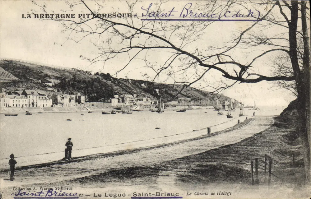 Saint-Brieuc — O Légué — Caminho de Halage — Coleção A. Waron - Frente