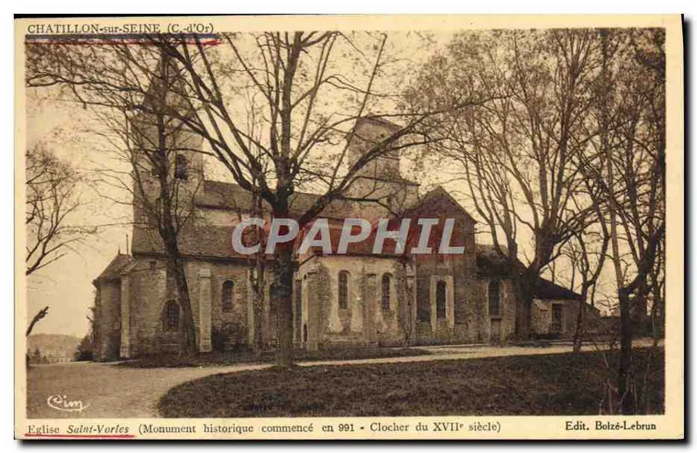 Chatillon-sur-Seine (Côte-d'Or) — Kirche Saint-Vorles, Verleger Bolzé-Lebrun - Vorderseite