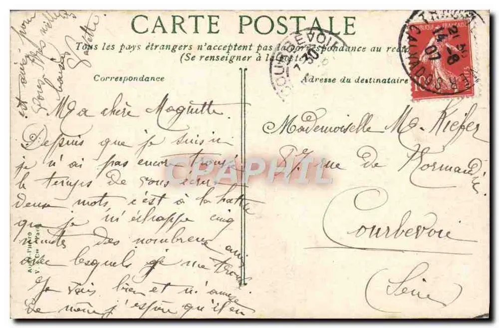 Trouville - A Hora do Banho - Edição L.G. n° 1500 - Verso