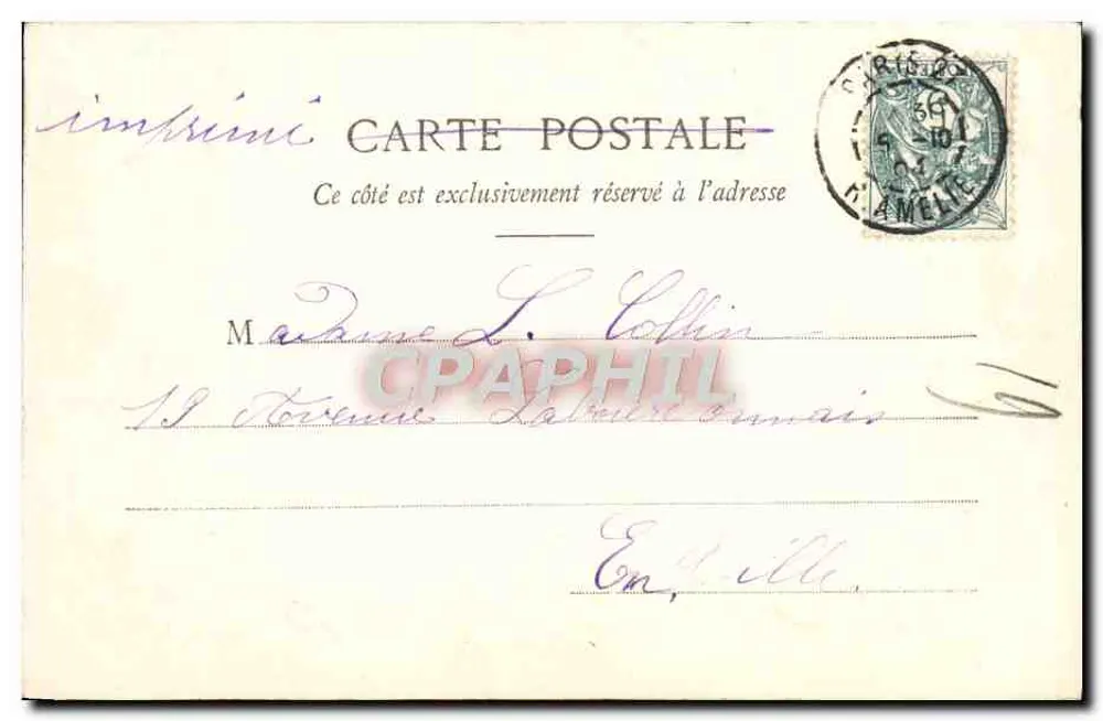 Paris - Bois de Boulogne - La Passerelle — anonymer Verlag, n° 486 - Rückseite