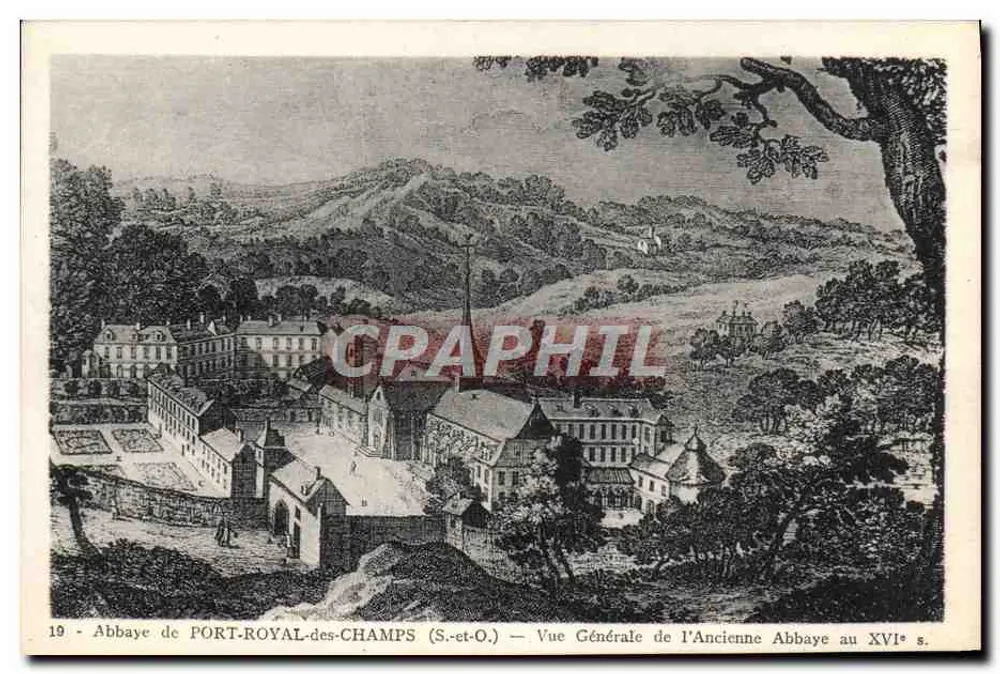 Abtei von PORT-ROYAL-des-CHAMPS (S.-et-O.) — Allgemeiner Blick auf die alte Abtei im 16. Jahrhundert - Vorderseite