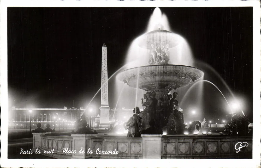 Place de la Concorde — nuit — éditeur Gani - Frente