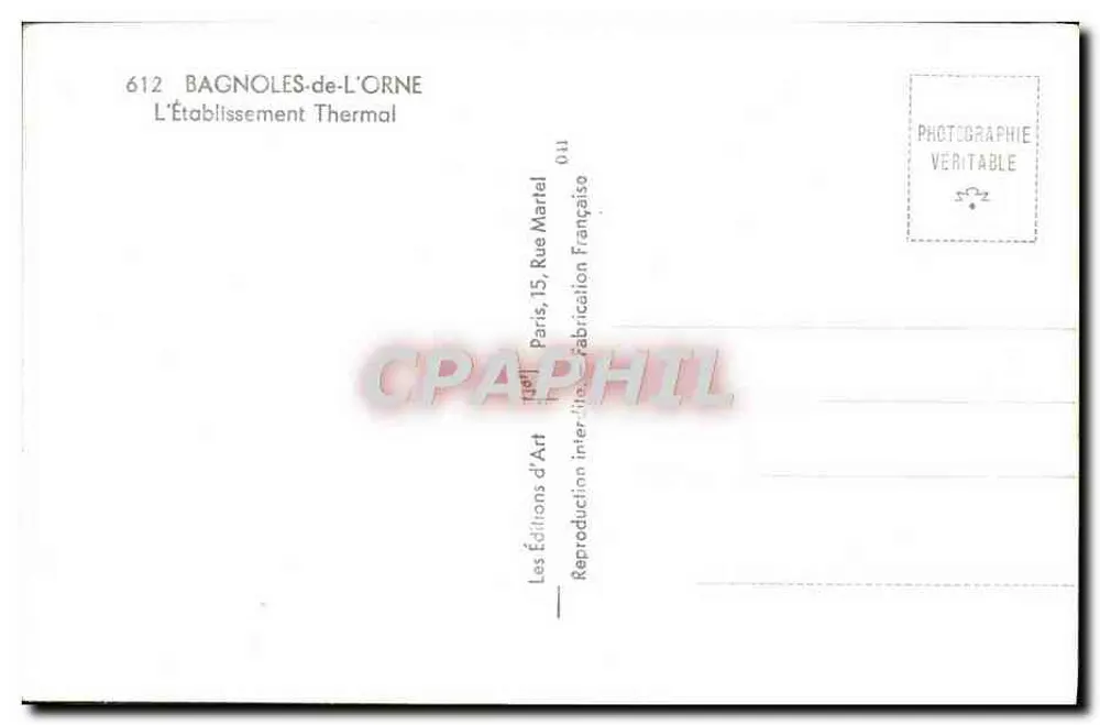 Bagnolles-de-l'Orne — El establecimiento termal — Les Éditions d'Art - Reverso