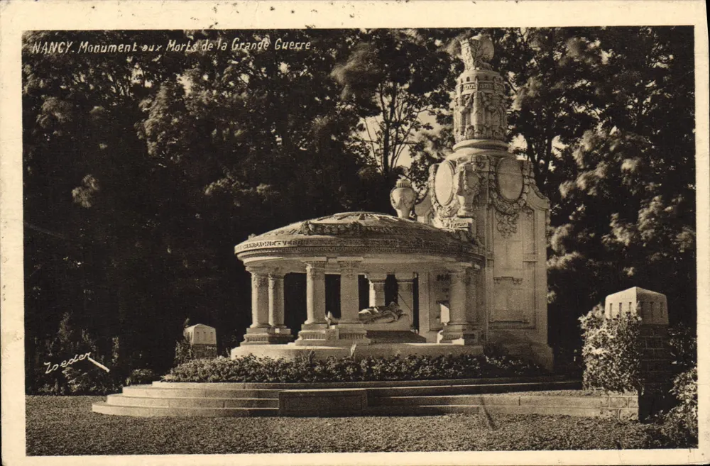 NANCY. Denkmal für die Toten des Großen Krieges — Verleger Zoeder, Nr. 29 - Vorderseite