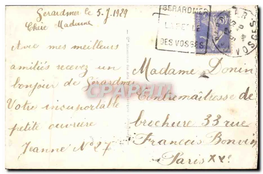 Gérardmer - Le Saut des Cuves - Cascade — n°78 - Rewers