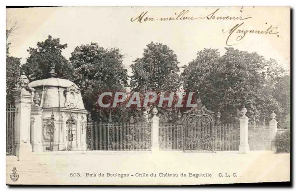 Bois de Boulogne - Tor des Schlosses Bagatelle — C. L. C. n°503 - Vorderseite