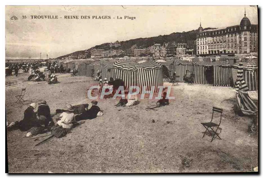 Trouville - Königin der Strände - Der Strand — Verlag J. Ailhac, Straßburg, n° 35 - Vorderseite