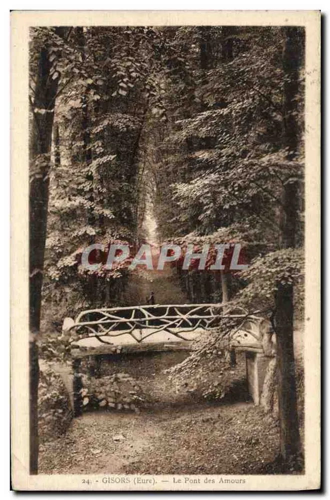 Gisors (Eure) — O Ponte dos Amores — Edição Bourgoin (Eure) n°24 - Frente
