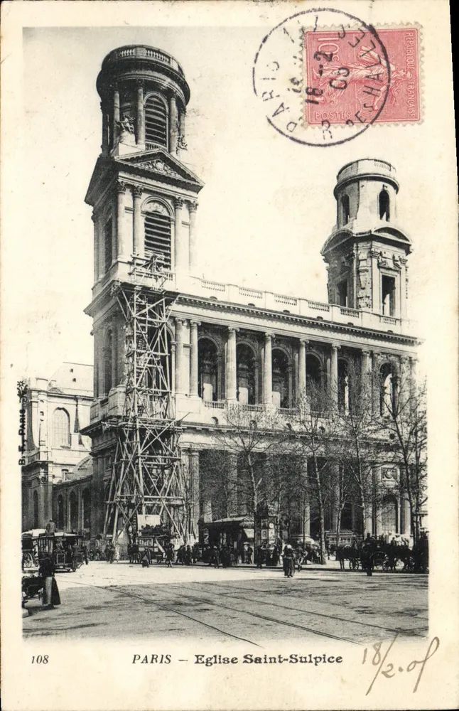 PARIS — Igreja de Saint-Sulpice — Editor G. E. P. Paris, n° 108 - Frente