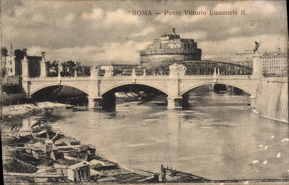 Roma — Ponte Vittorio Emanuele II — editor desconhecido, número de série não visível - Frente