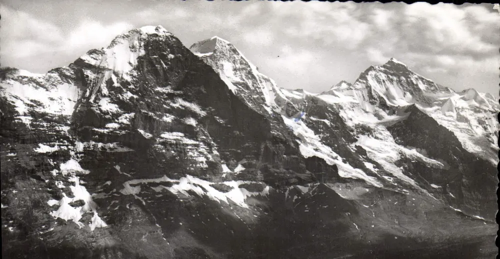 Faulhorn, Jungfrau, Mönch und Eiger — 1063 — Verlag Seidel-Helvetia, Brienz - Frente