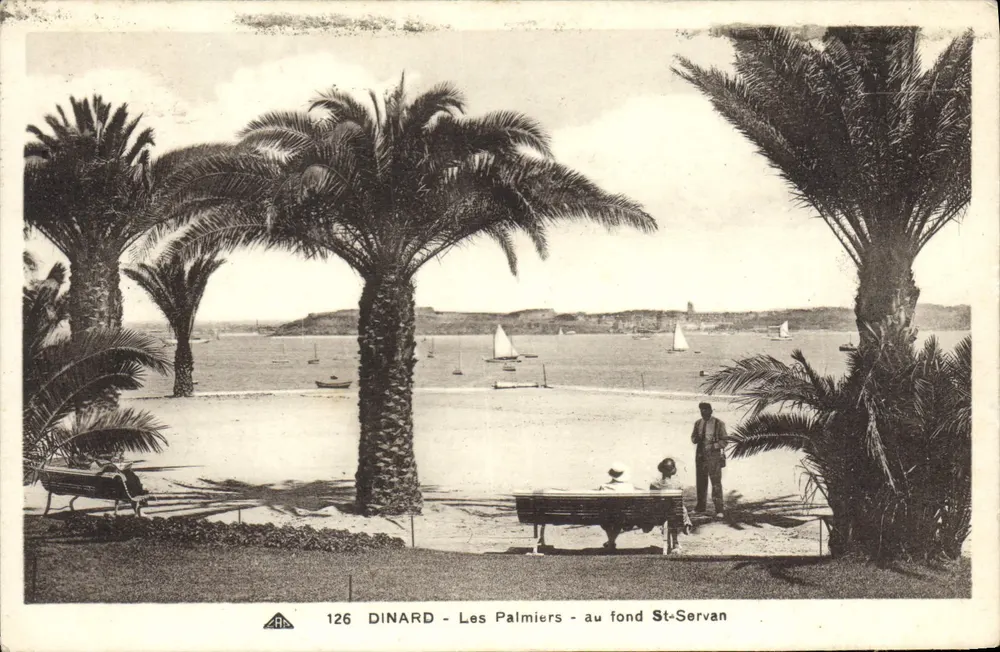 Dinard - Die Palmen - im Hintergrund St-Servan — Édition H. Le Hépée, n° 126 - Vorderseite