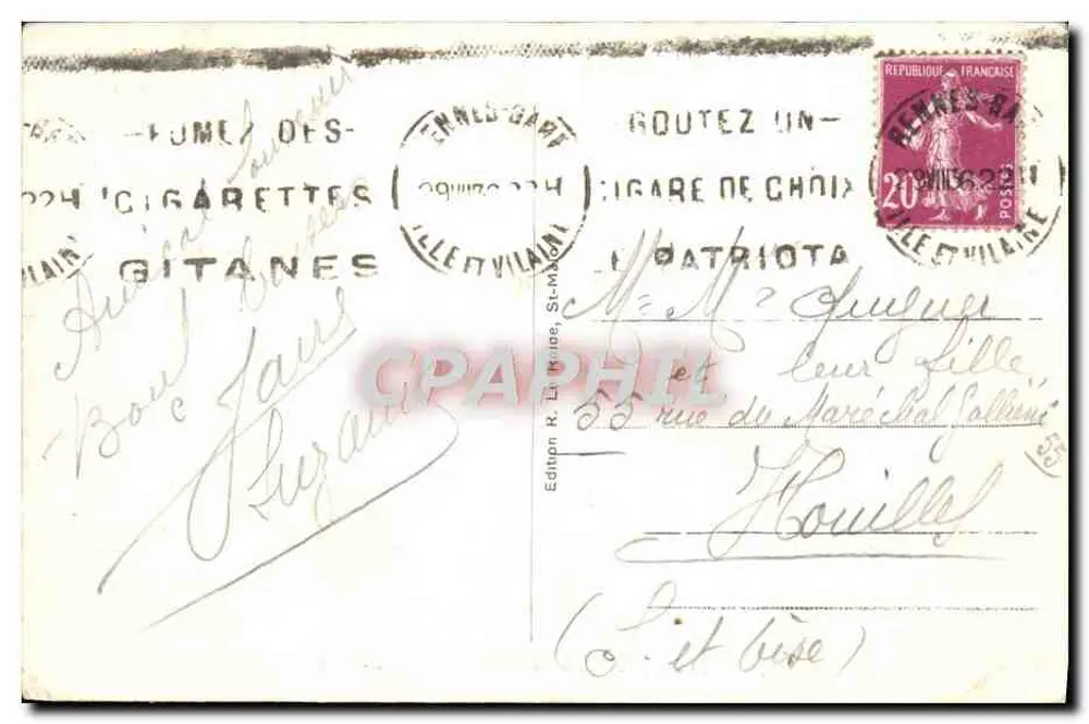 Dinard - Die Palmen - im Hintergrund St-Servan — Édition H. Le Hépée, n° 126 - Rückseite
