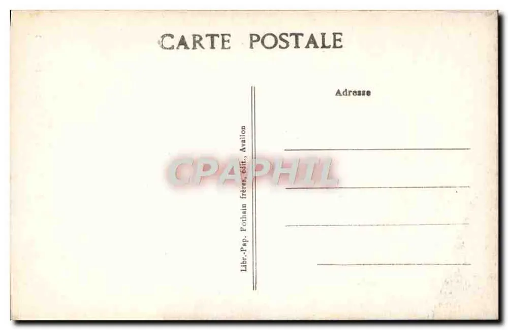 Château de Chastellux — Ansicht von der Cure — Librairie Pothain frères, Avalon - Rückseite