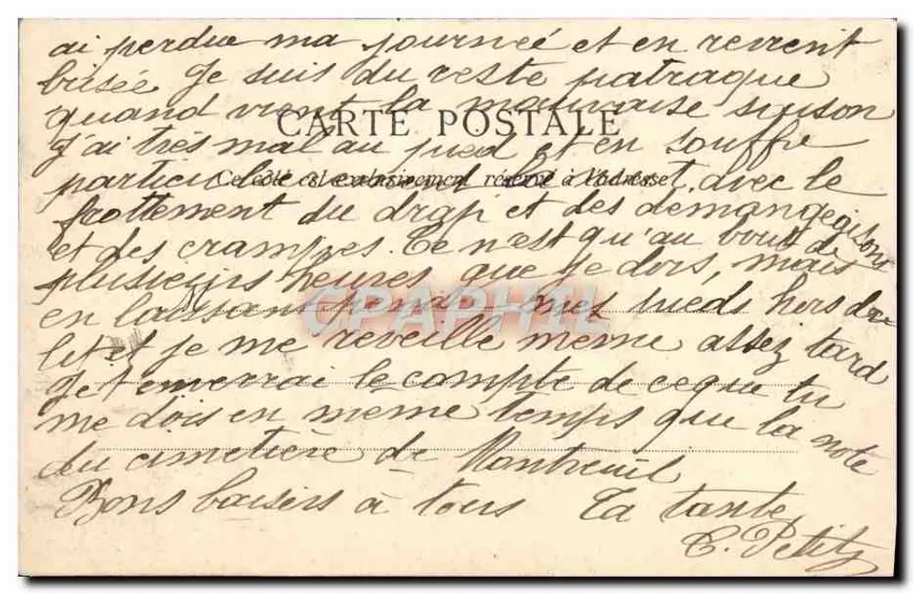 Alte Abtei Vaux de Cernay — Parkseite — A. BOUVIER, Impr. Édit. Locataires - Rückseite