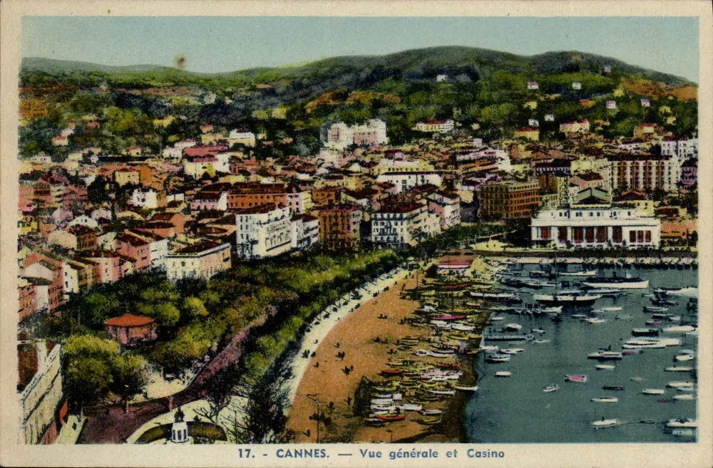 CANNES — Vista geral e Casino — Editor d'Art Munier, Nice - Frente