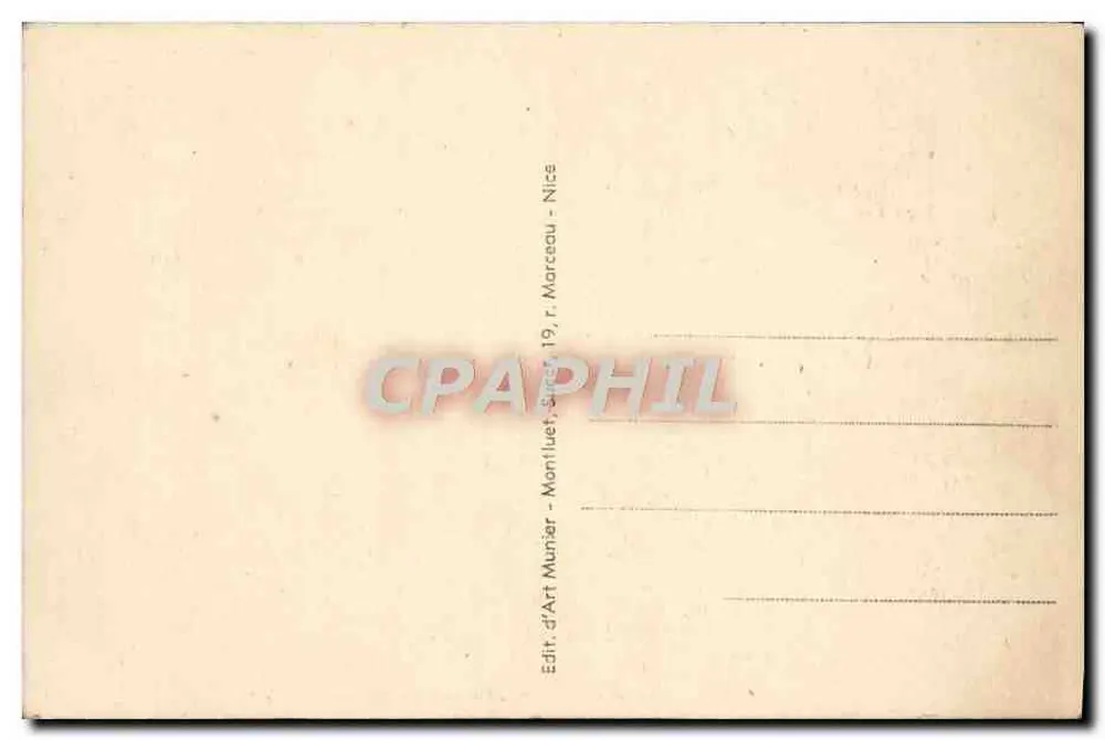 CANNES — Vista geral e Casino — Editor d'Art Munier, Nice - Verso
