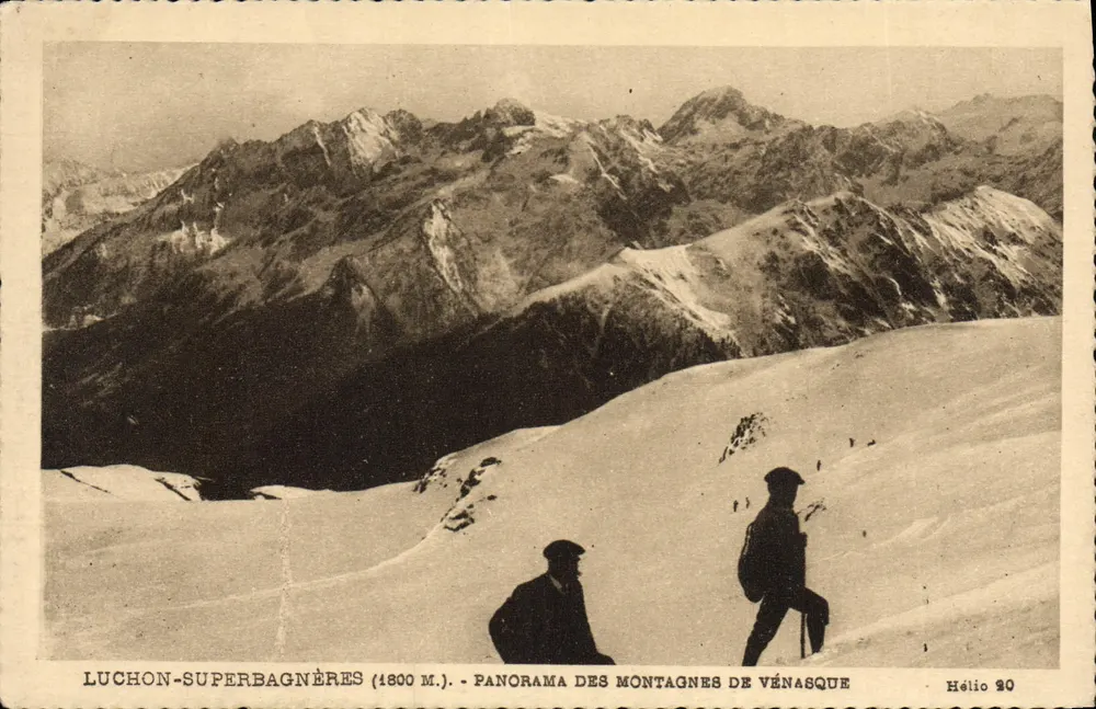 Luchon-Superbagnères (1800 M.) — Panorama der Vénasque-Berge — Hélio 90 - Vorderseite