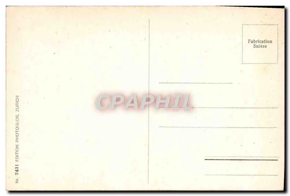 Genf - Internationales Reformationsdenkmal (Zentralgruppe) — Verlag Edition Photoglob, Zürich, Nr. 2431 - Rückseite