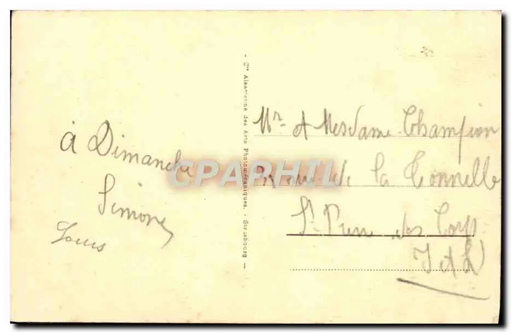 Dinard - A Praia diante do Hotel Crystal — Bilhete postal antigo n°34 - Verso