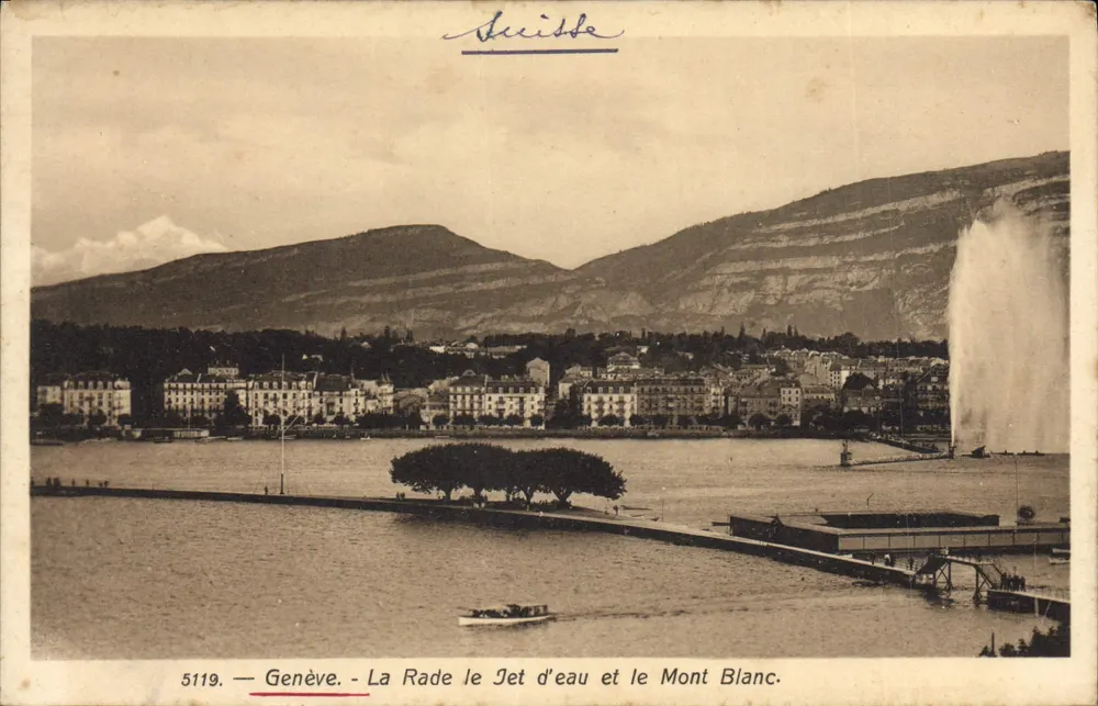 Genève — La Rade, le Jet d'eau et le Mont Blanc — B&Co Genève n°5119 - Vorderseite