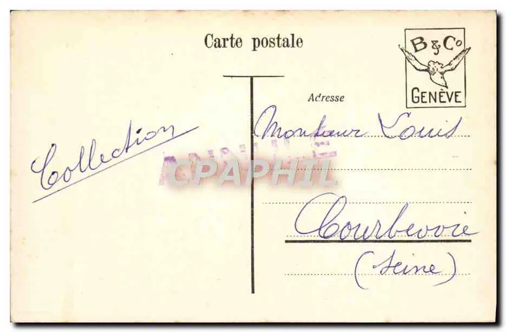 Genève — La Rade, le Jet d'eau et le Mont Blanc — B&Co Genève n°5119 - Rückseite