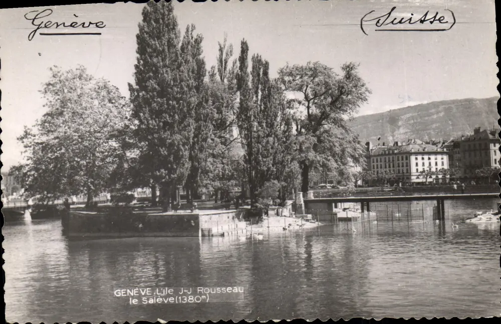 Genf — Insel Rousseau (1380°) — J.-J. Rousseau - Vorderseite