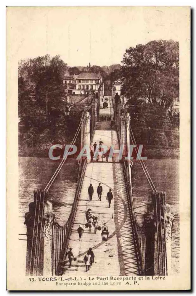 Tours (Loire-et-Loire) — Der Pont Bonaparte und die Loire — A.P. n°33 - Vorderseite
