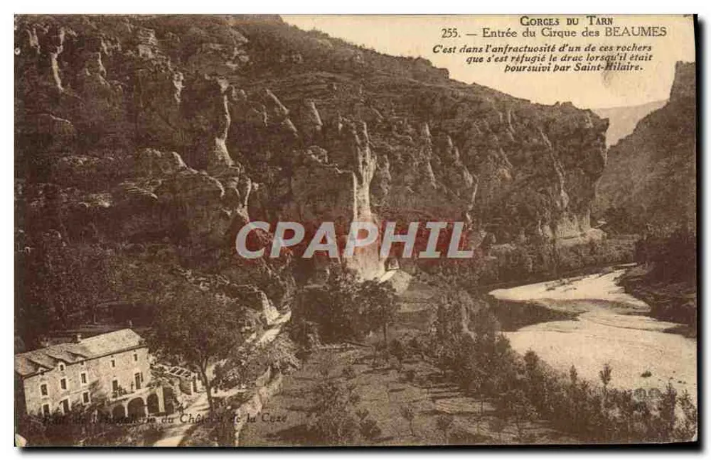 Gorges do Tarn — Entrada do Cirque dos Beaumes — Editor: Château de la Coze - Frente