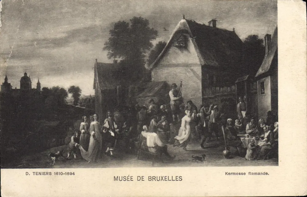 Flämischer Markt — D. Teniers 1610-1894 — Musée de Bruxelles - Vorderseite